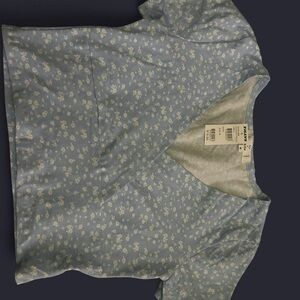 Ivy Main Blue Floral Crop Top